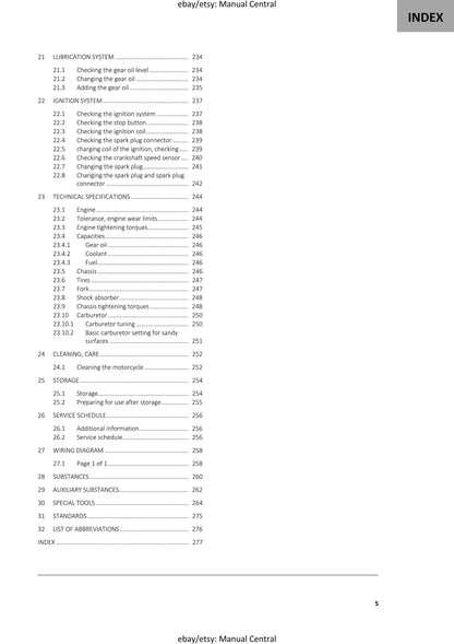 GasGas 2024 - MC 85 - Service Workshop Repair Manual