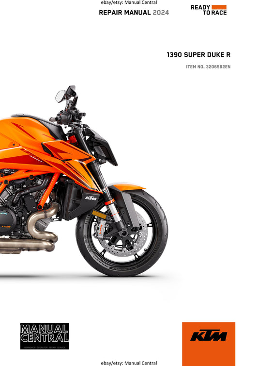 KTM 2024 - 1390 Super Duke R - Service Workshop Repair Manual