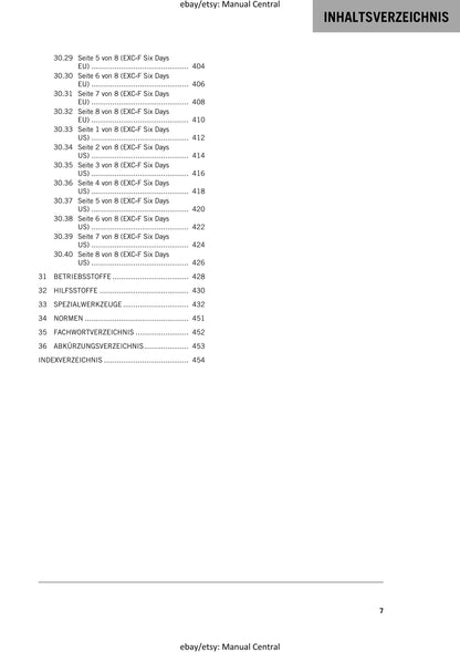 German Language - KTM 2018 - 450 500 Exc-f Six Days - Reparaturanleitung - Service Workshop Repair Manual