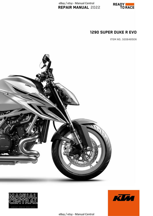 KTM 2022 - 1290 Super Duke R Evo - Service Workshop Repair Manual