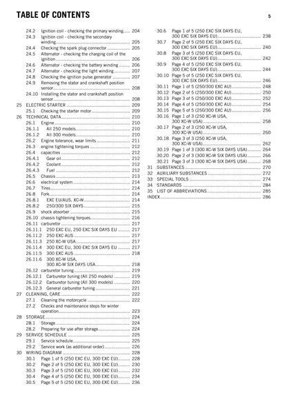 KTM 2014 - 250 300 Exc Six Days Xc-w - Service Workshop Repair Manual