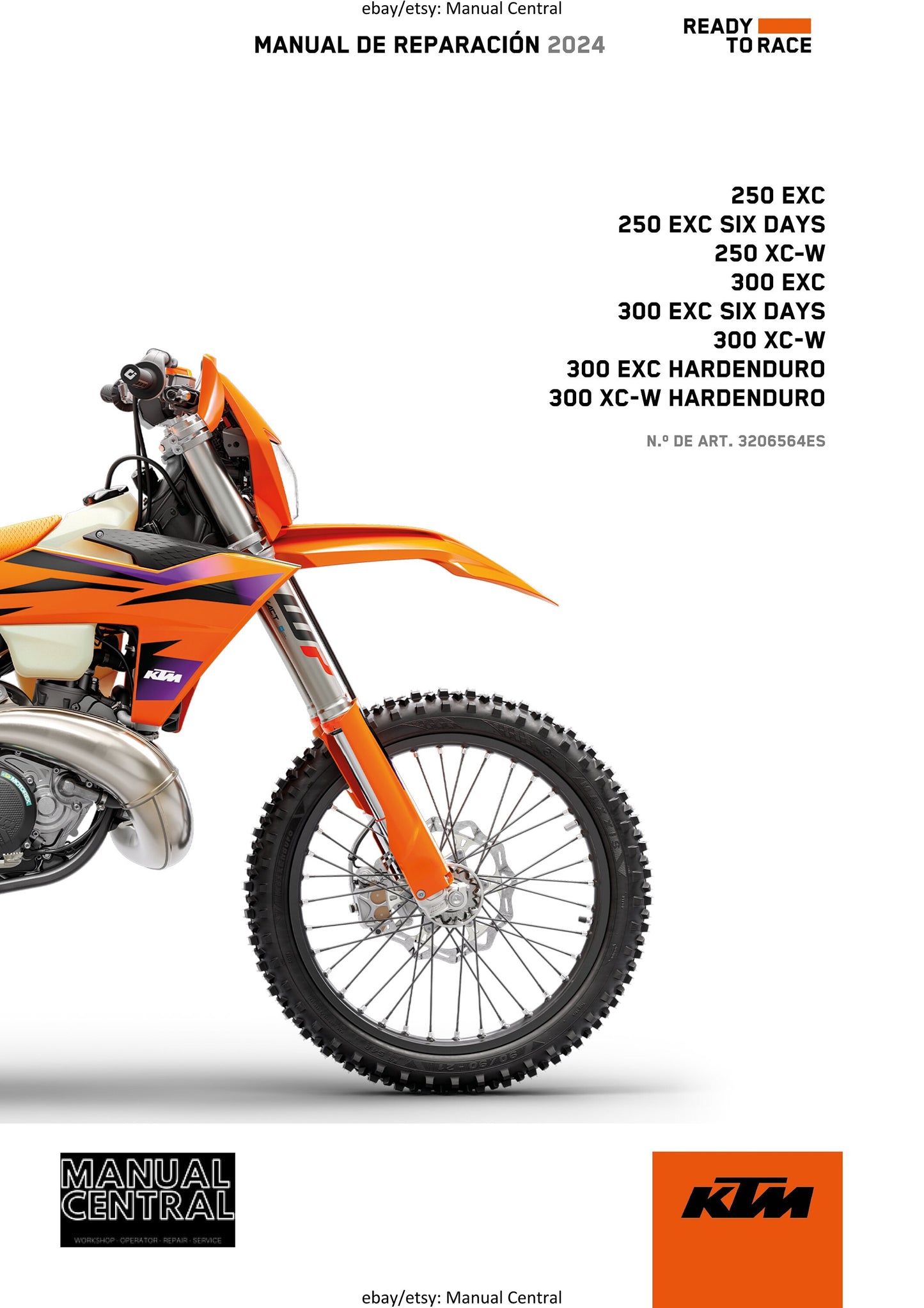 Spanish Language - KTM 2024 - 250 300 Exc Six Days Xc-w Hardenduro - Manual de Reparacion