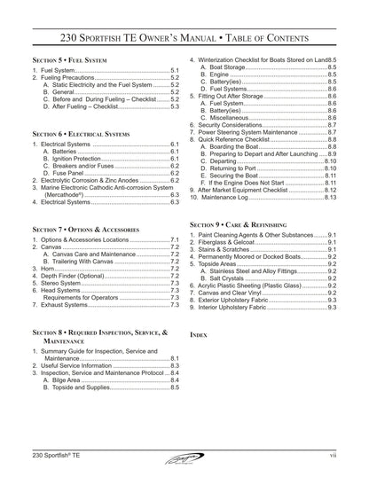 Baja Marine - 230 Sportfish Tournament Edition - Owners Manual