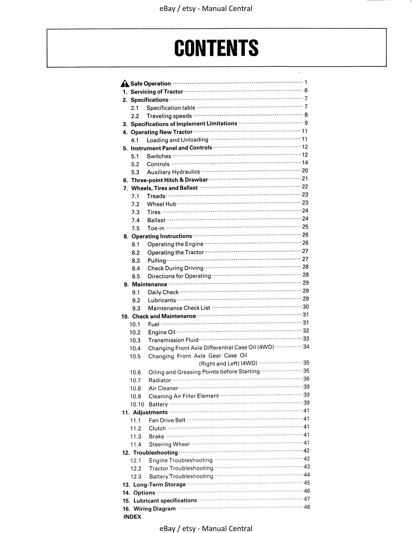 Kubota Tractor - B9200 B9200HST Operator Manual