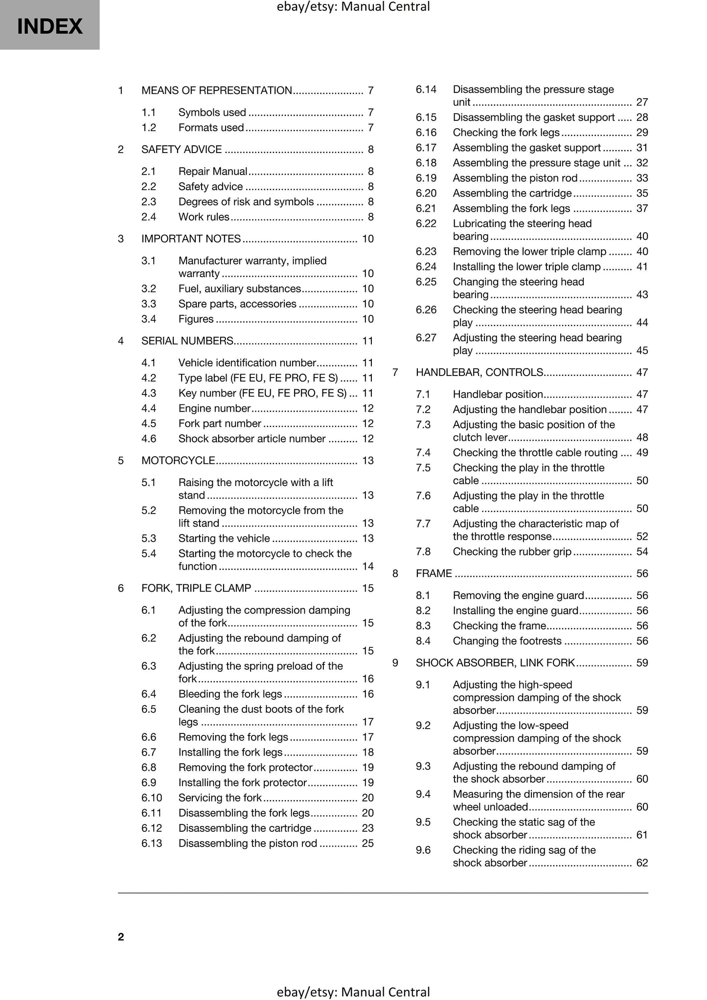 Husqvarna 2024 - FE 350 PRO 350w 350s - Service Workshop Repair Manual