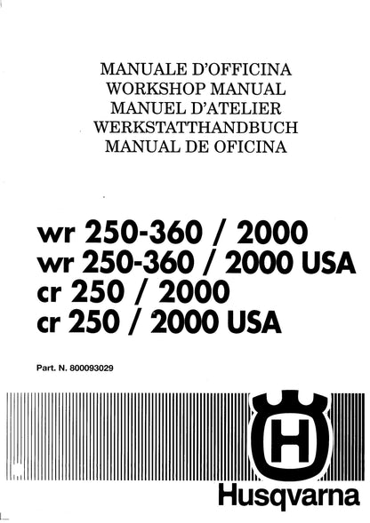 Husqvarna 2000 - CR WR 250 360- Workshop Service Repair