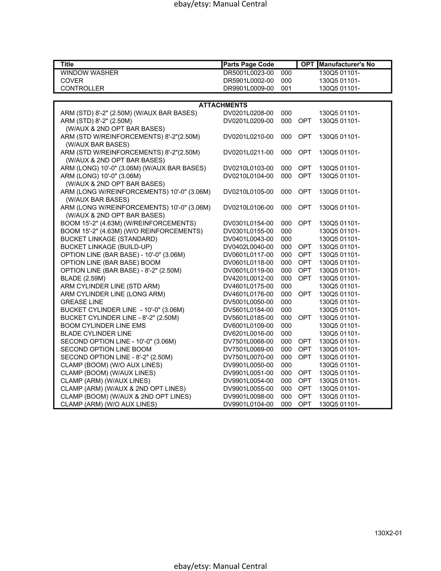 Link Belt - X2 Series - 130 - Parts Manual