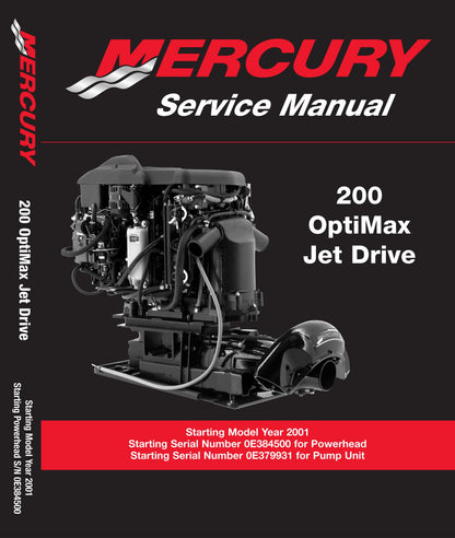 Mercury 200 Optimax Jet Drive - Service Workshop Repair Manual