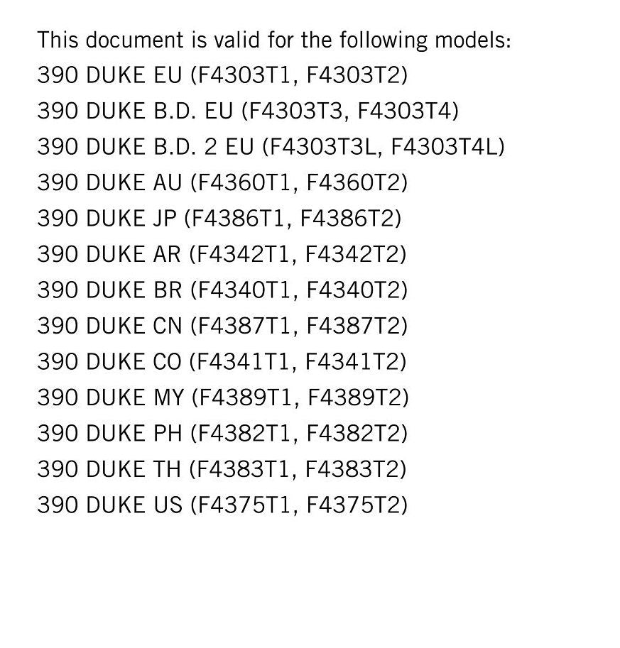 PDF - KTM 2020 - 390 Duke - Service Workshop Repair Manual