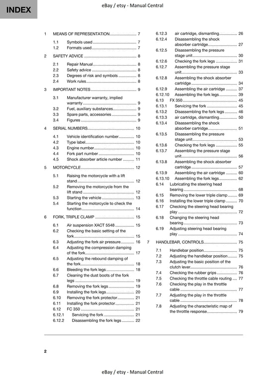 Husqvarna 2020 - FC FX 350 - Workshop Service Repair Manual