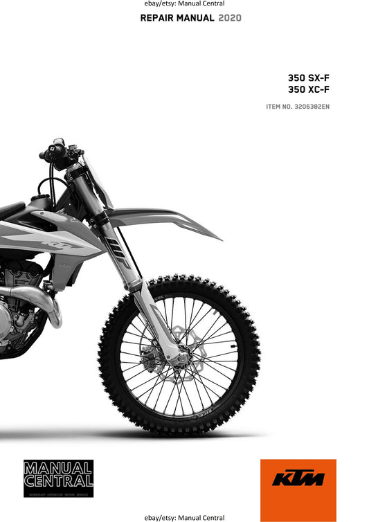 KTM 2020 - 350 Sx-f Xc-f - Service Workshop Repair Manual
