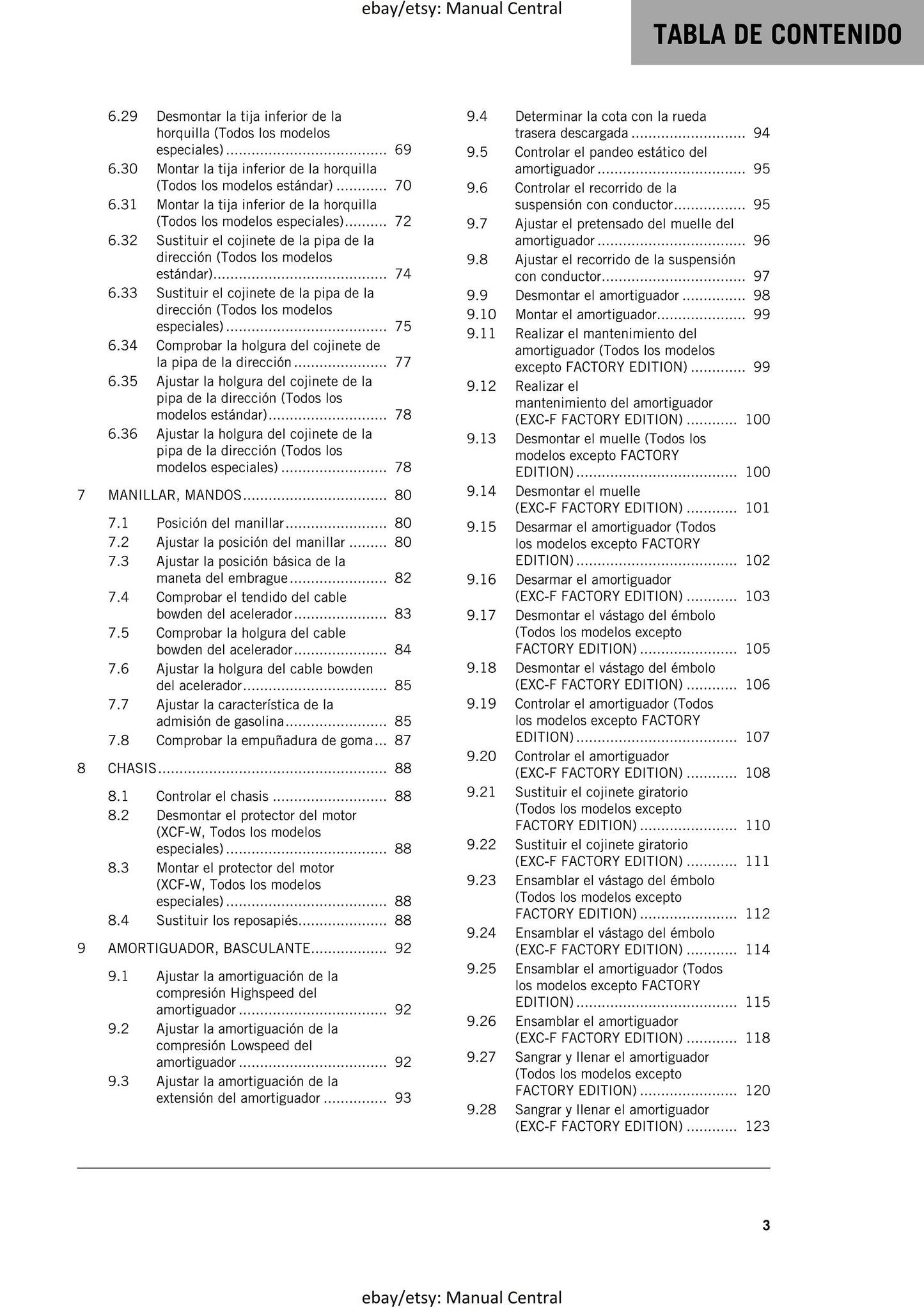 Spanish Language - KTM 2022 - 350 Xcf-w Exc-f Six Days Factory Edition - Manual de Reparacion