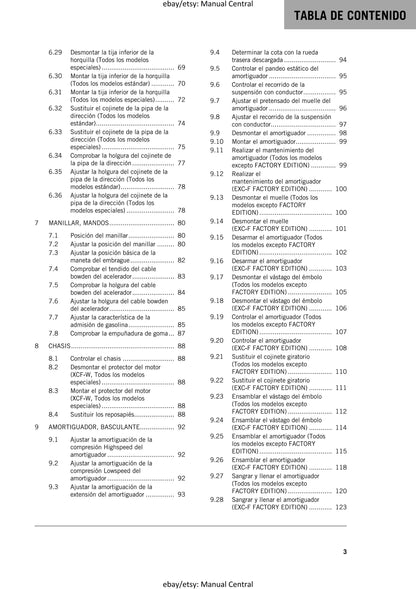 Spanish Language - KTM 2022 - 350 Xcf-w Exc-f Six Days Factory Edition - Manual de Reparacion