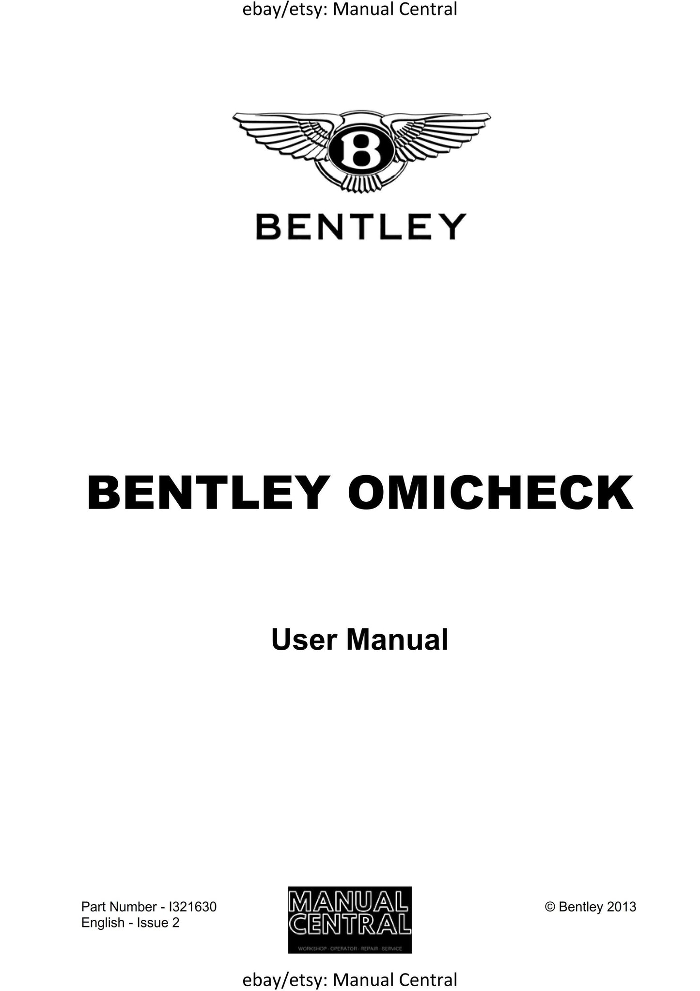 Bentley Omicheck User Manual - English Language