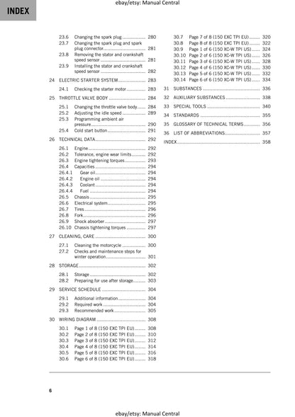 KTM 2020 - 150 Exc Xc-w Tpi - Service Workshop Repair Manual