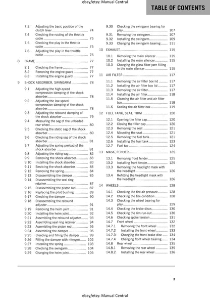 KTM 2016 - 250 300 EXC XC-W Six Days - Service Workshop Repair Manual