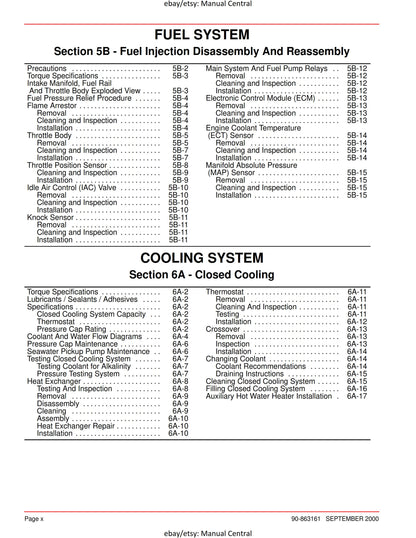 Mercury Mercruiser Service Manual 30 - 496 CID 8.1L Gasoline Engine
