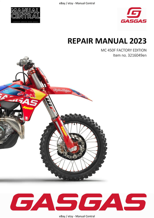 GasGas 2023 - MC 450F Factory Edition - Service Workshop Repair Manual