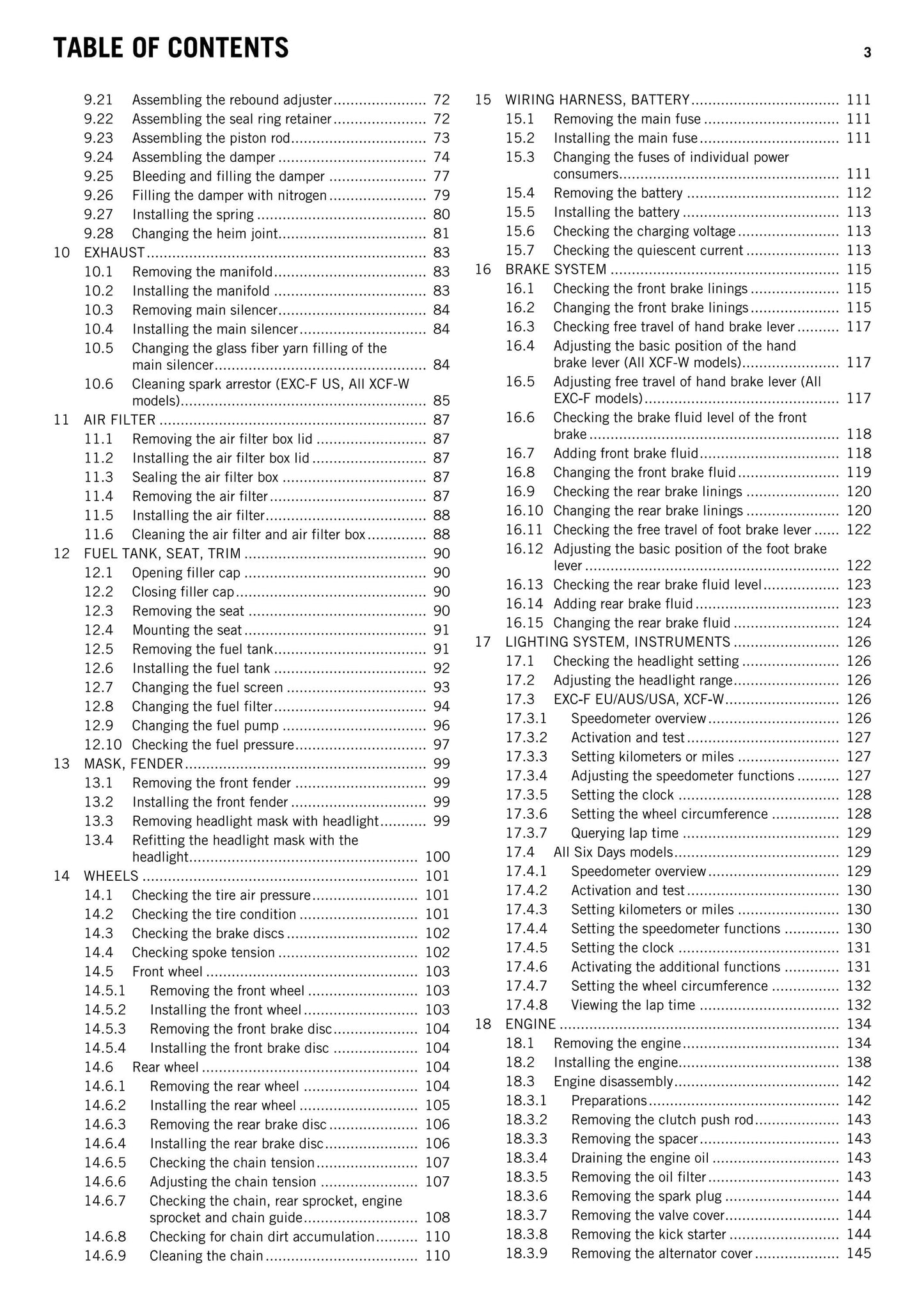 KTM 2014 - 350 Exc-f Xcf-w Six Days - Service Workshop Repair Manual