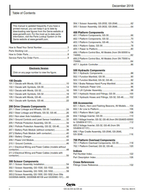 Genie - Parts Manual - Gs-30 Gs 32 Gs-46