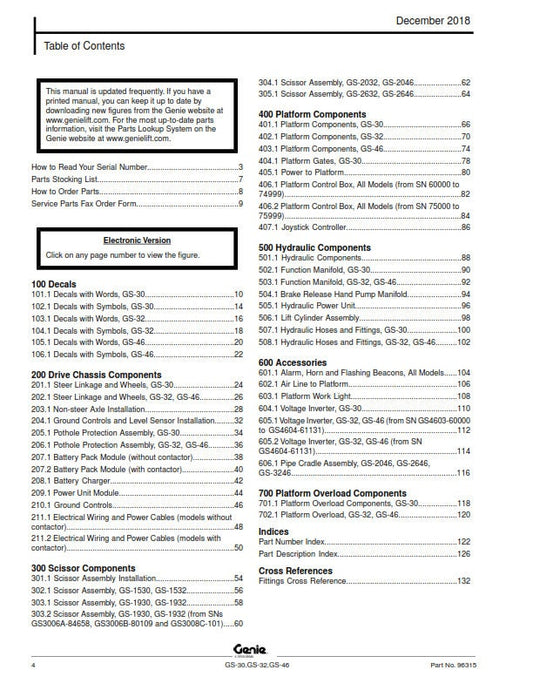 Genie - Parts Manual - Gs-30 Gs 32 Gs-46