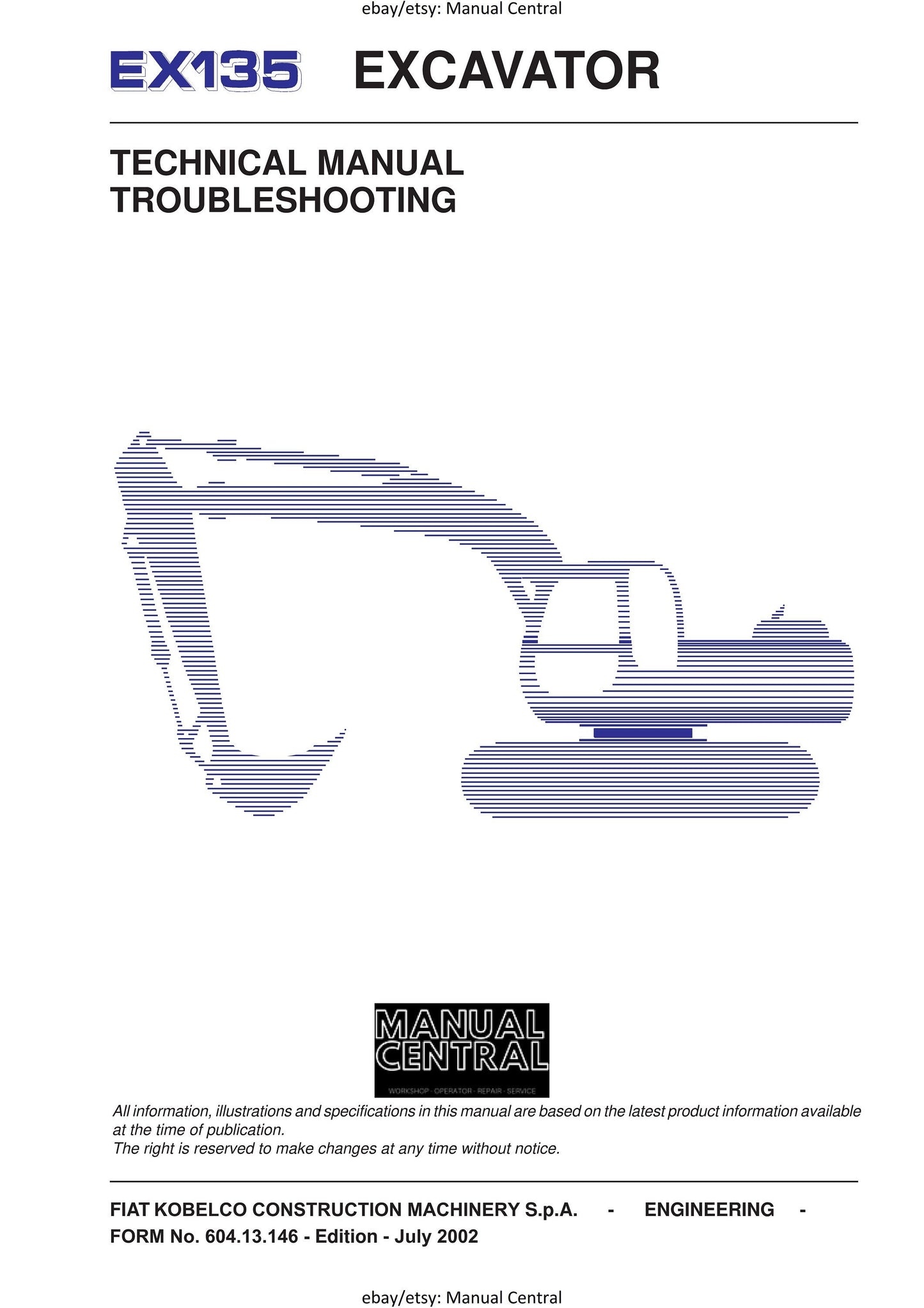 Fiat Kobelco - EX135 Excavator - Technical Manual - Troubleshooting