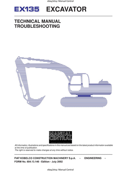 Fiat Kobelco - EX135 Excavator - Technical Manual - Troubleshooting