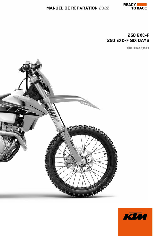 French Language - Ktm 2022 - 250 EXC-F Six Days - Manuel De Reparation -  Service Workshop Repair Manual