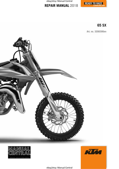 KTM 2018 - 65 SX - Service Workshop Repair Manual