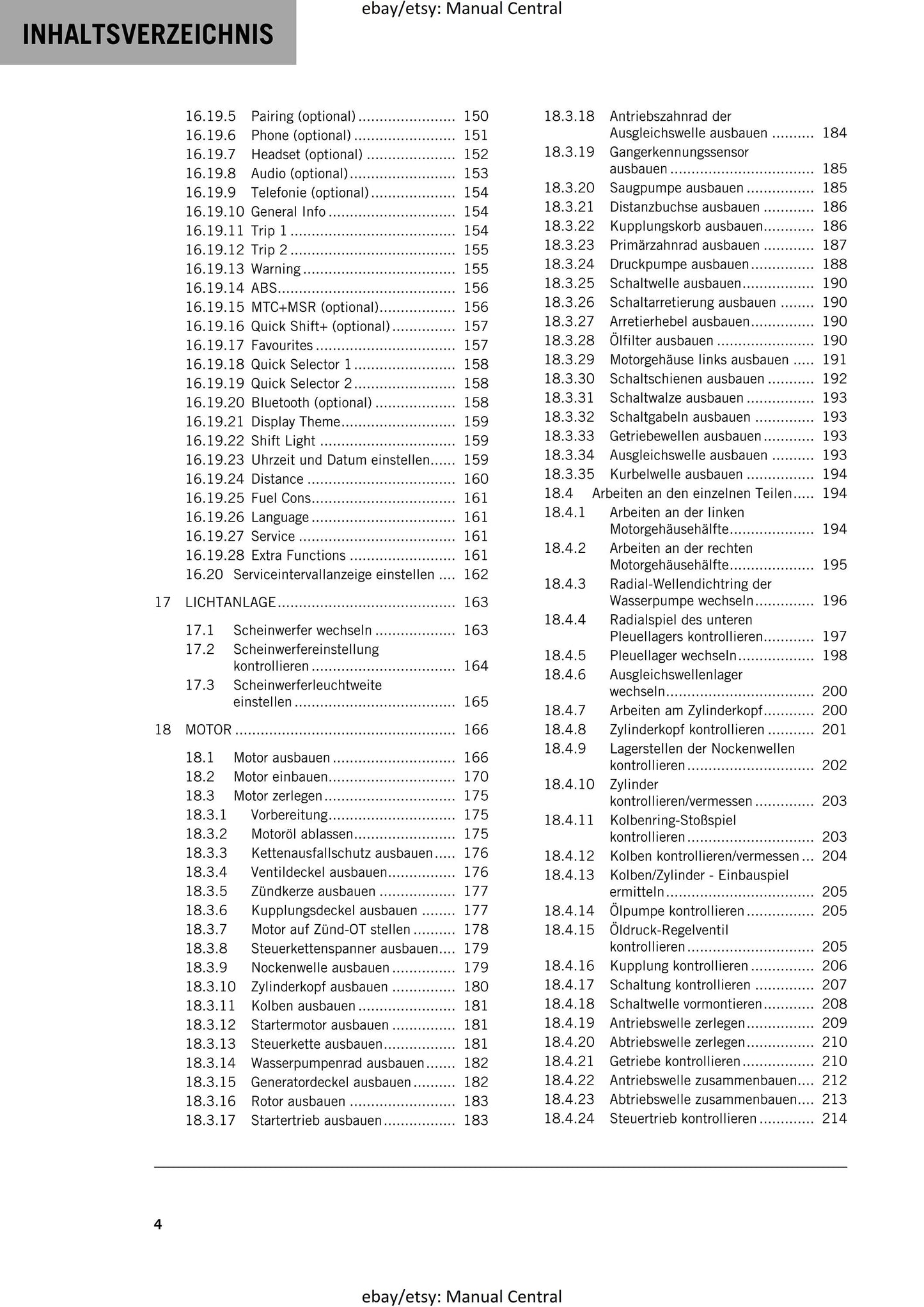 PDF - German Language - KTM 2023 - RC 390 Gp - Reparaturanleitung - Service Workshop Repair Manual