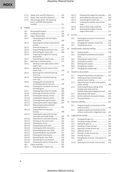 GasGas 2024 - EC 250 300 - Service Workshop Repair Manual