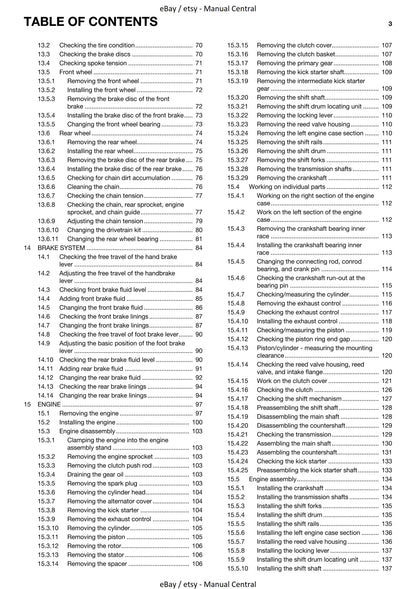Husqvarna 2015 - TC 85 19/16 17/14 - Service Workshop Repair Manual