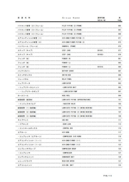 Hitachi EX2500-6 Hydraulic Excavator - Parts Manual