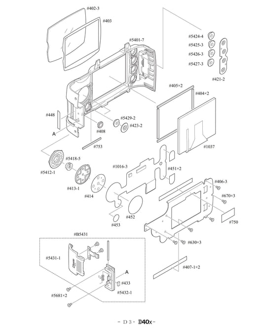 Nikon D40X - VBA17001 Workshop Service Repair Manual