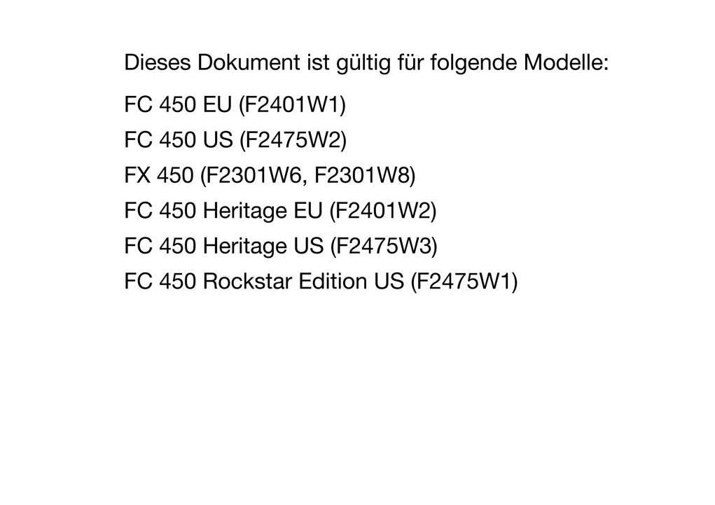 German Language - Husqvarna 2023 - FC FX 450 Heritage Rockstar Edition - Reparaturanleitung