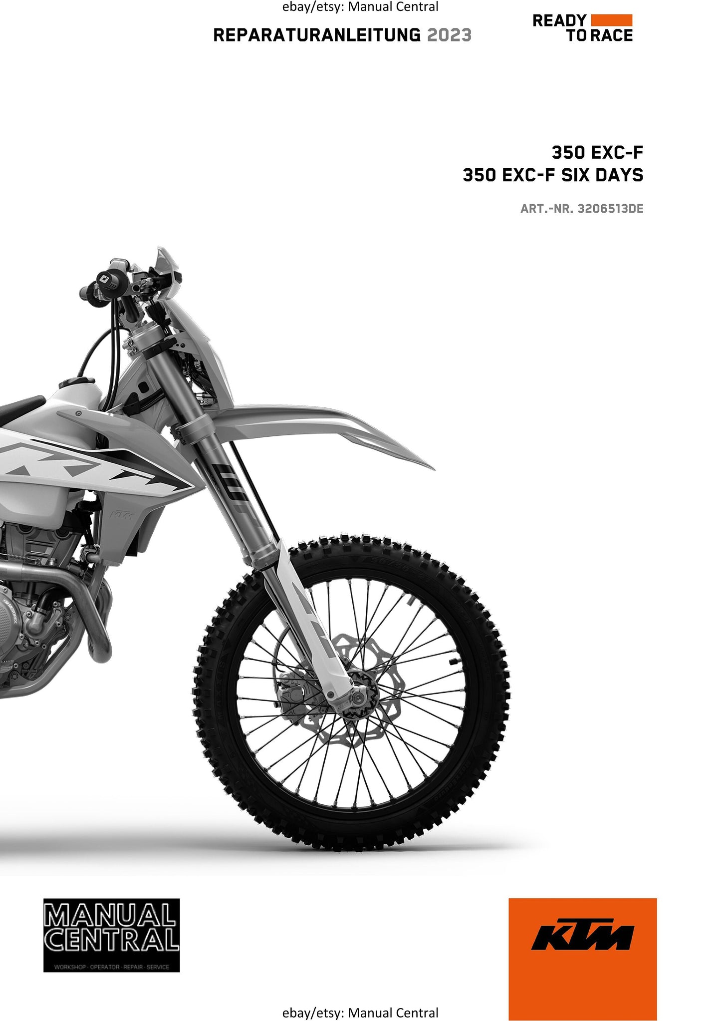 PDF - German Language - KTM 2023 - 350 Exc-f Six Days - Reparaturanleitung - Service Workshop Repair Manual