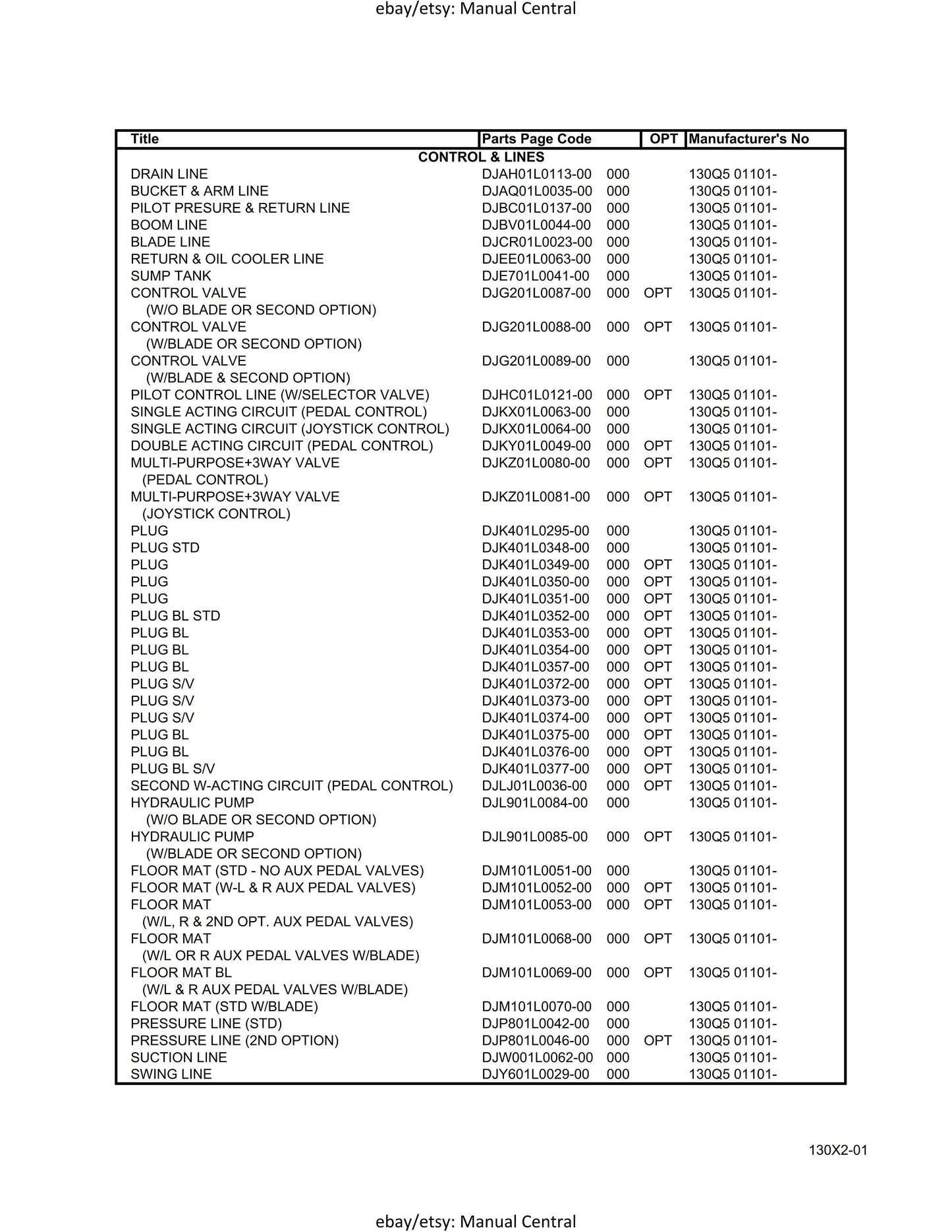 Link Belt - X2 Series - 130 - Parts Manual