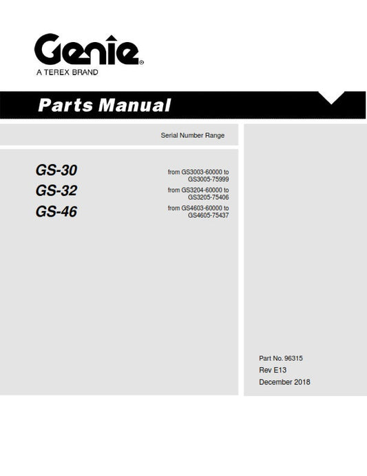 Genie - Parts Manual - Gs-30 Gs 32 Gs-46