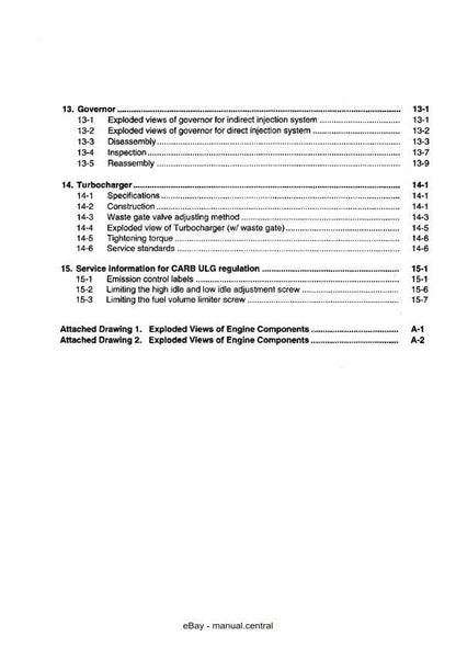 Yanmar Industrial Diesel Engine TNE Series Service Workshop Repair Manual