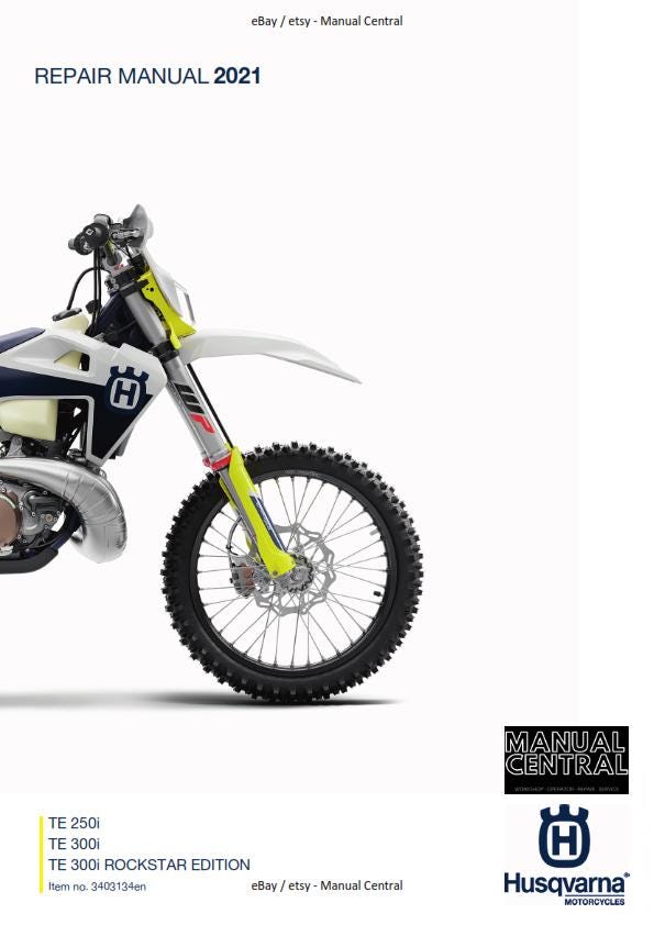 Husqvarna 2021 - TE 250i 300i Rockstar Edition - Workshop Service Repair Manual