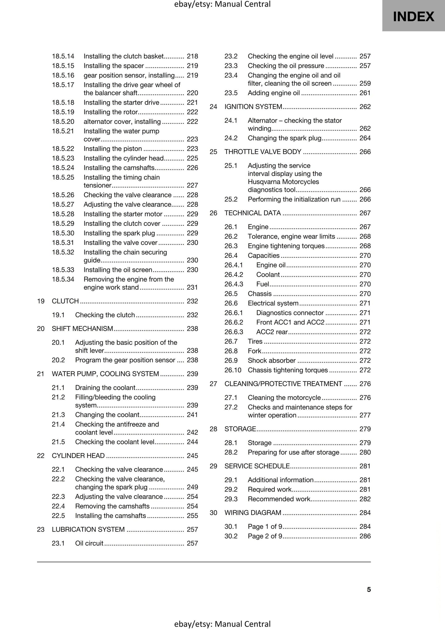 Husqvarna 2022 - Svartpilen 125 - Service Workshop Repair Manual