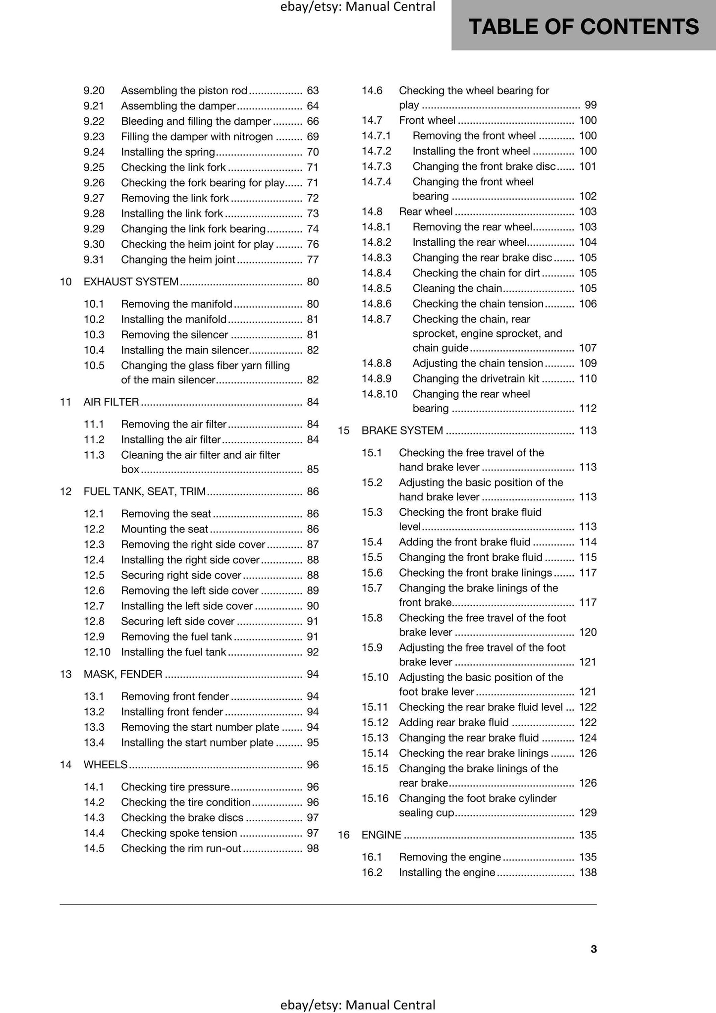 Husqvarna 2018 - TC 65 - Workshop Service Repair Manual