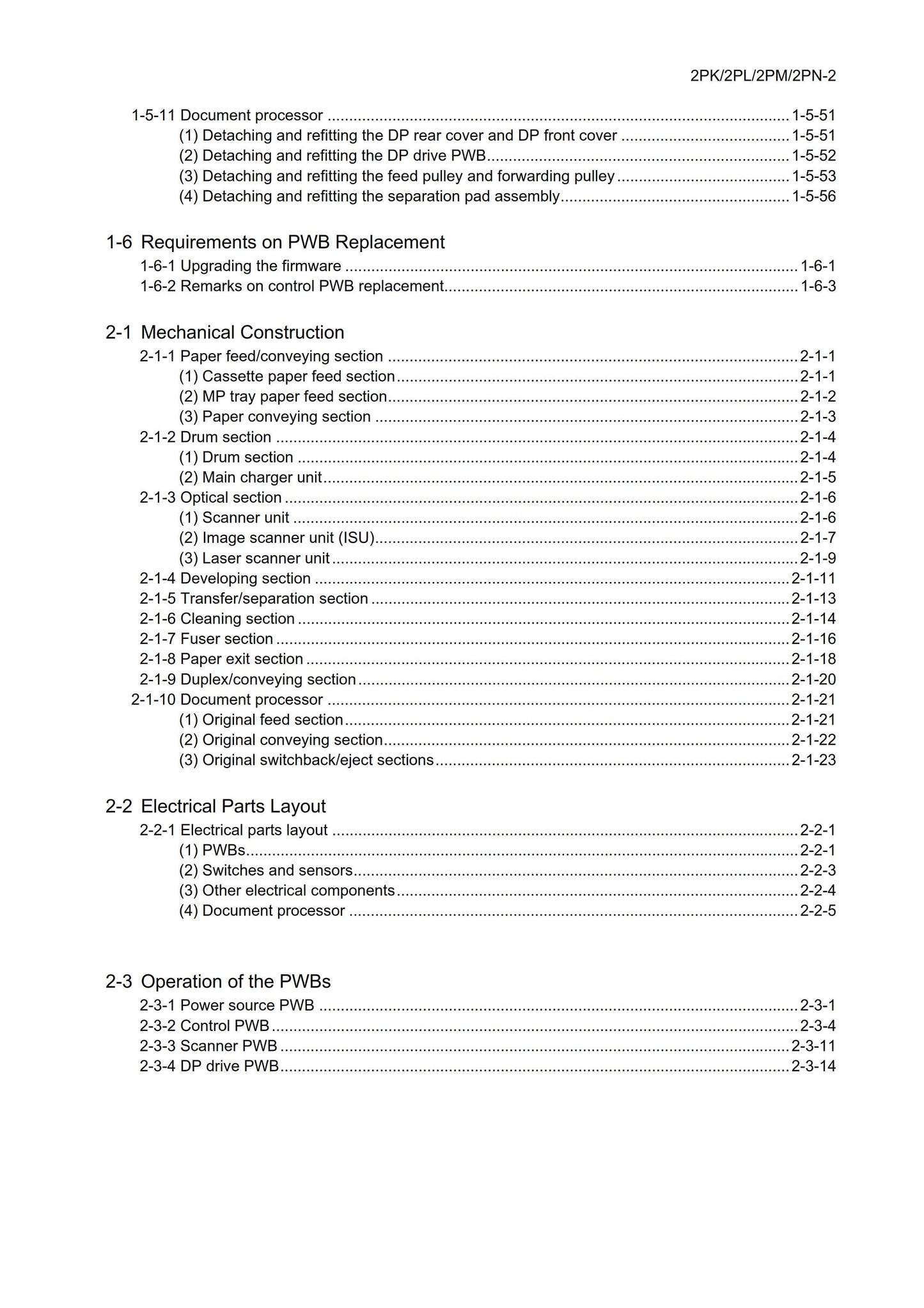 Kyocera Ecosys M2030dn/PN M2030dn M2530dn M2035dn M2535dn - Service Workshop Repair Manual - Apr 2014
