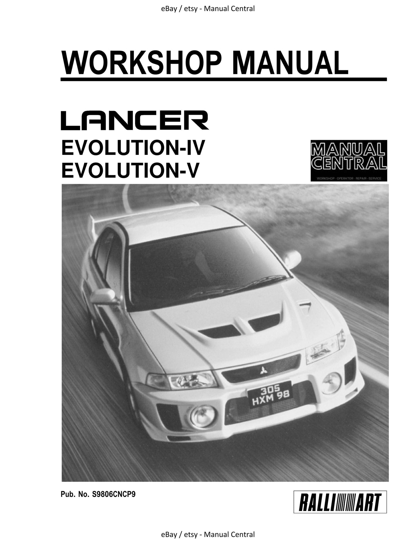 Mitsubishi Lancer Evolution Evo IV V 4 5 - Workshop Service Repair Manual