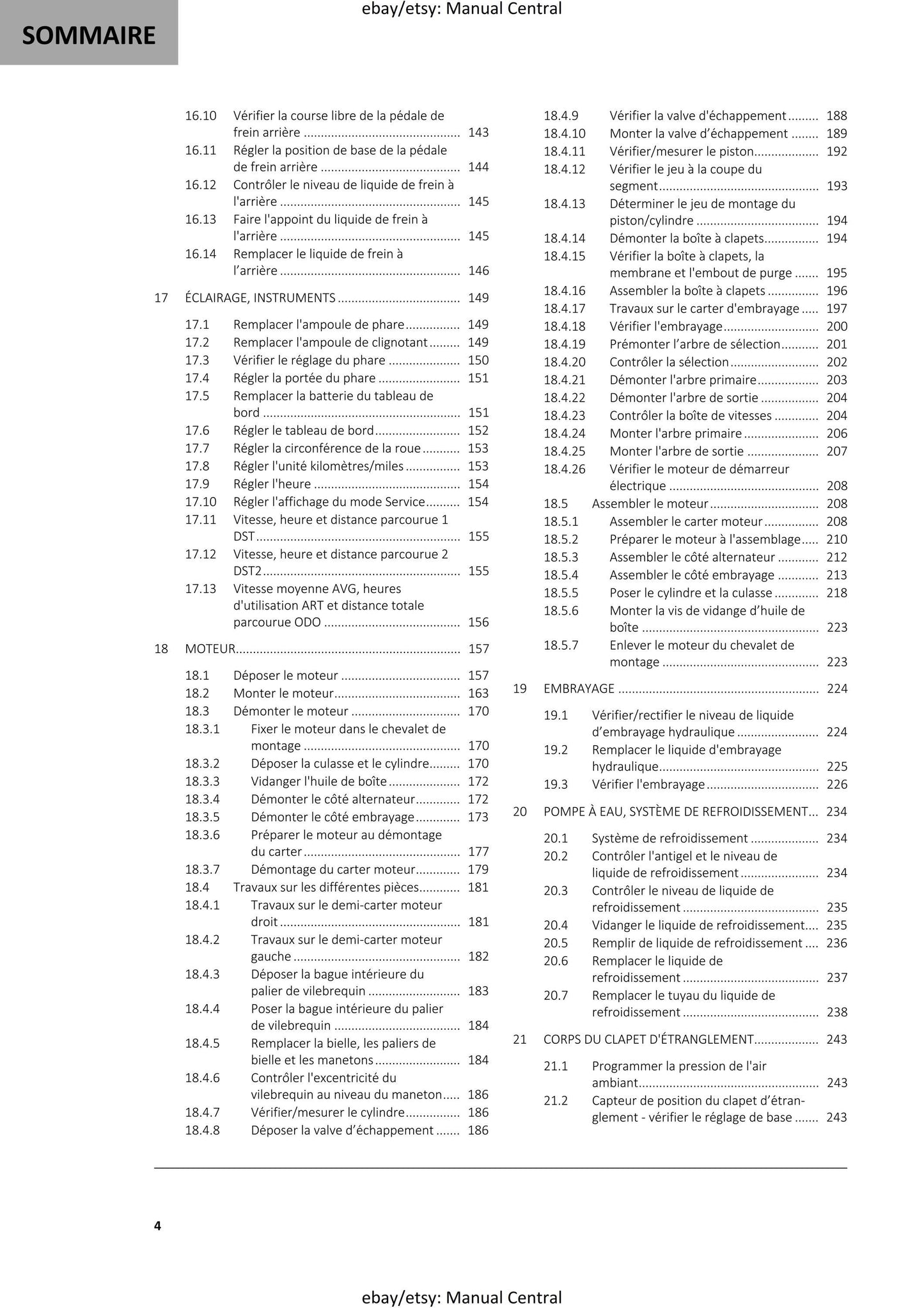 French Language - GasGas 2024 - EC 250 300 - Manuel De Reparation -  Service Workshop Repair Manual