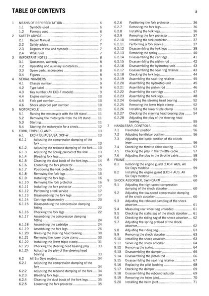 KTM 2014 - 350 Exc-f Xcf-w Six Days - Service Workshop Repair Manual