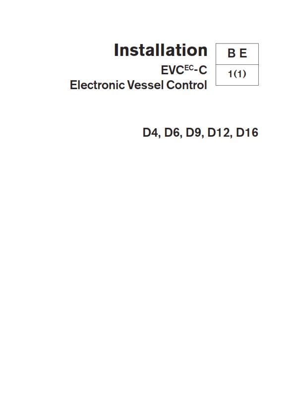 Volvo Penta - D4 D6 D9 D12 D16 - Installation - Electronic Vessel Control