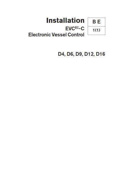 Volvo Penta - D4 D6 D9 D12 D16 - Installation - Electronic Vessel Control