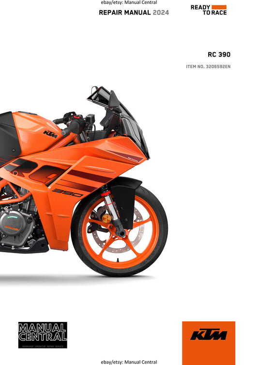 KTM 2024 - RC 390 - Service Workshop Repair Manual