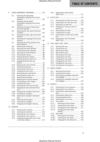KTM 2018 - 250 Exc-f Six Days - Service Workshop Repair Manual